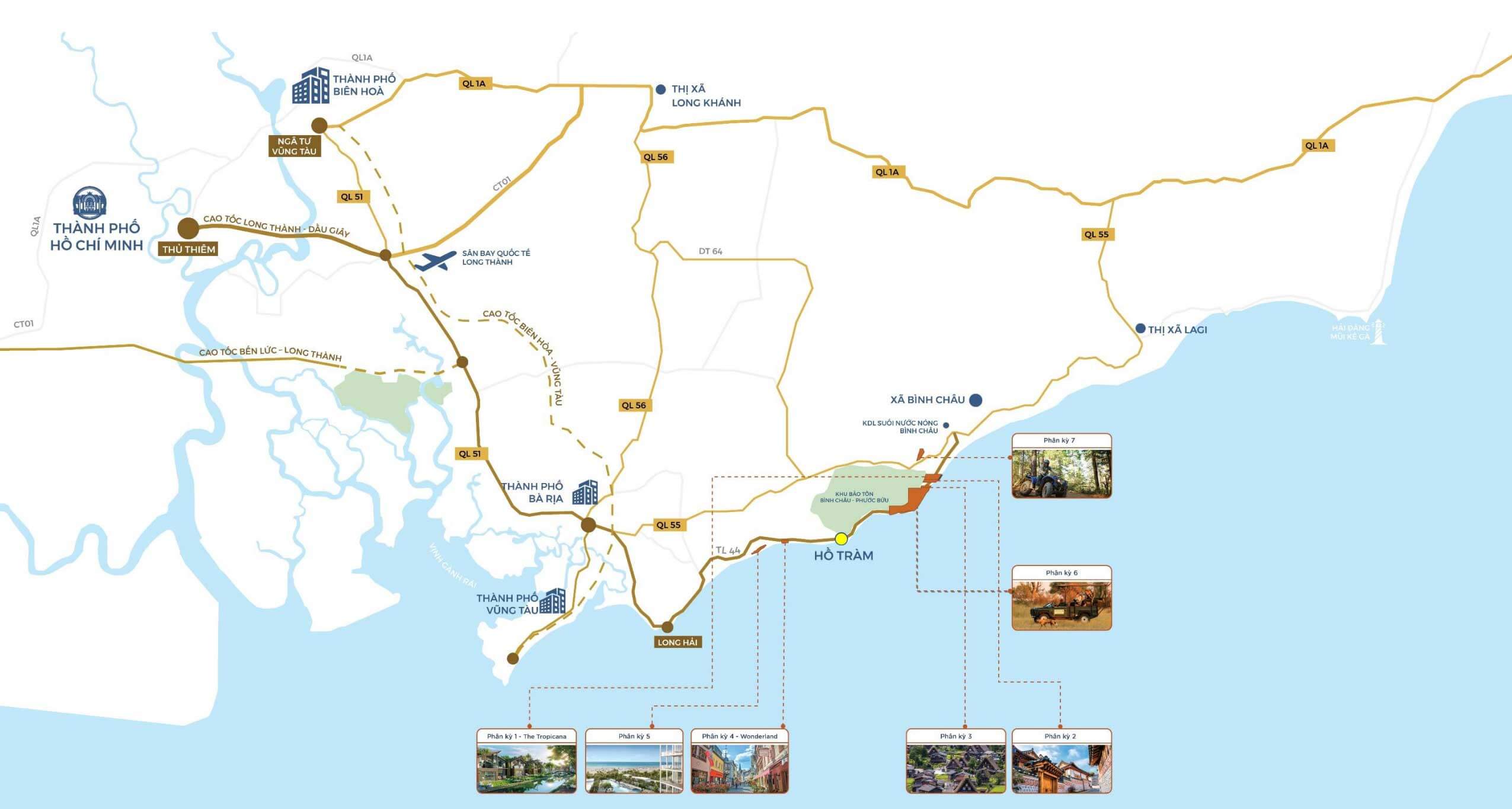 Bản đồ vị trí dự án NovaWorld Hồ Tràm