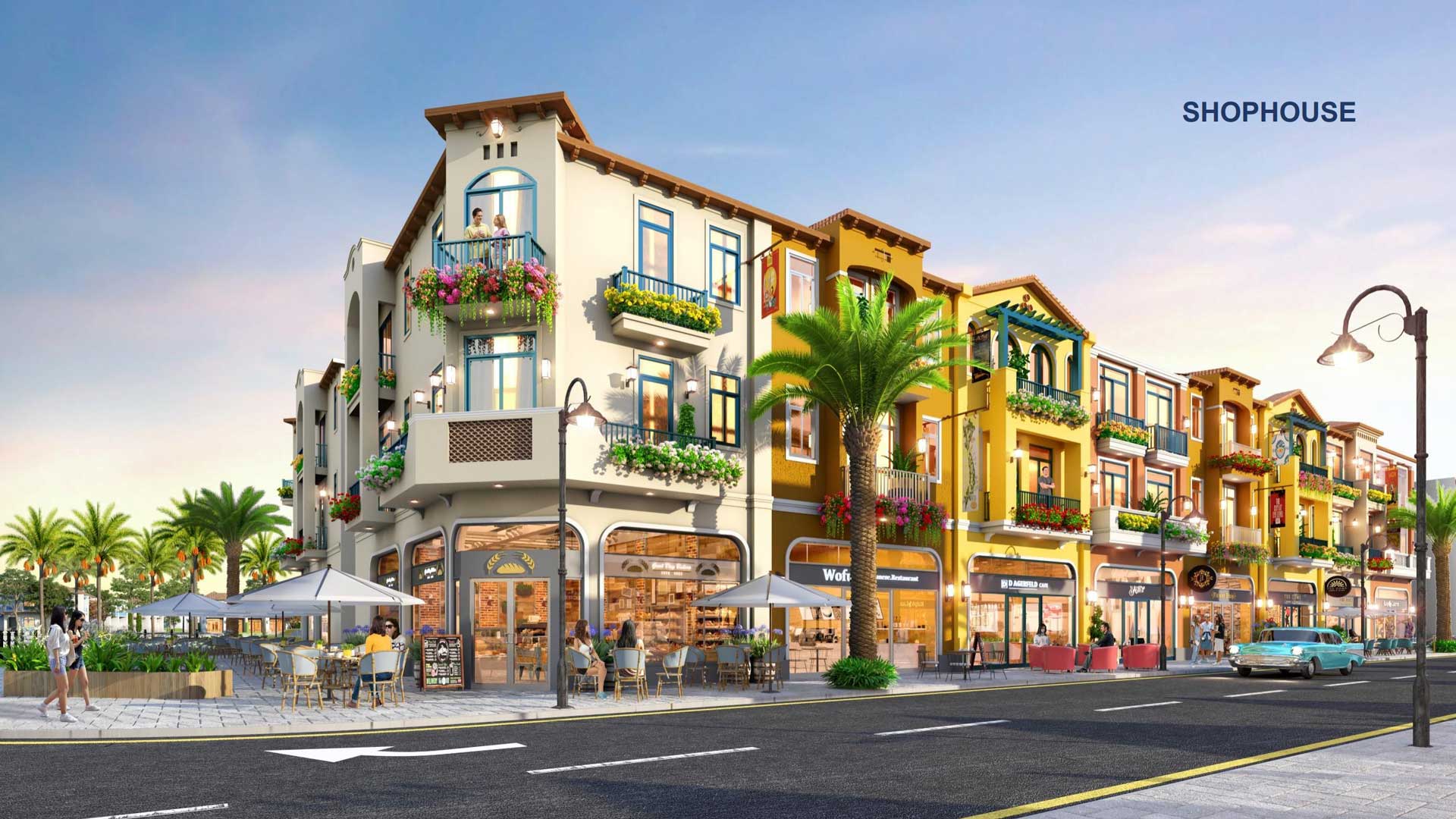 Phối cảnh Shophouse Habana Hồ Tràm