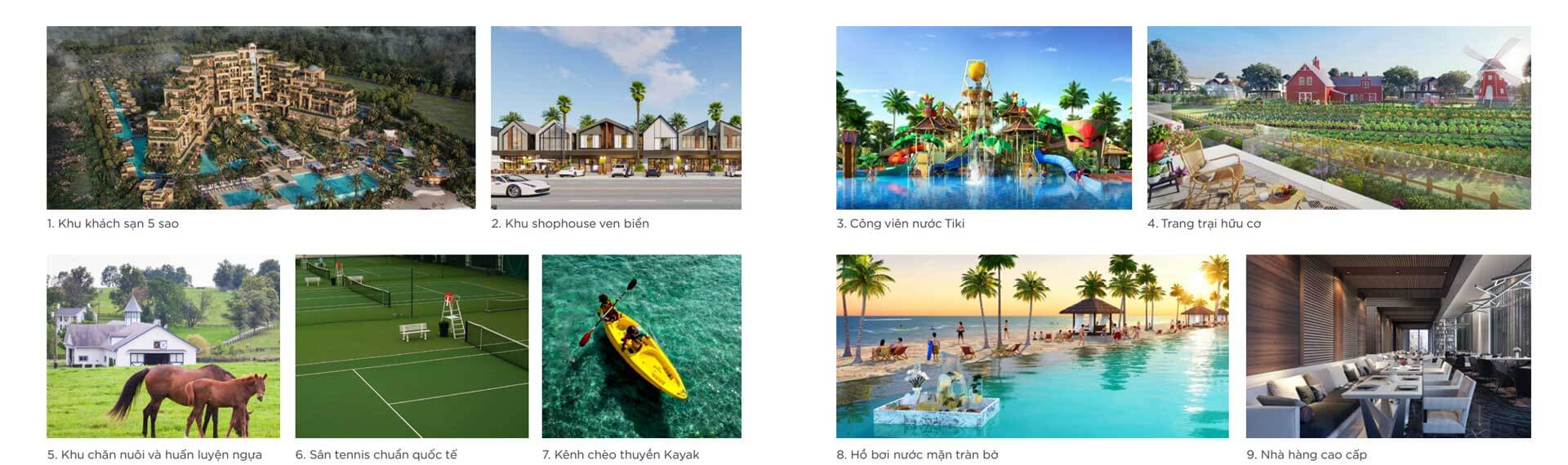 Tiện ích nội khu trong tầm đi bộ - Happy Beach Hồ Tràm