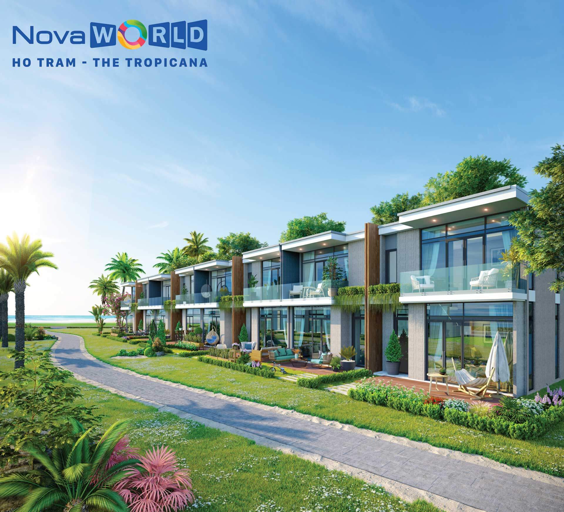 Phối cảnh nhà mẫu Happy Beach Hồ Tràm