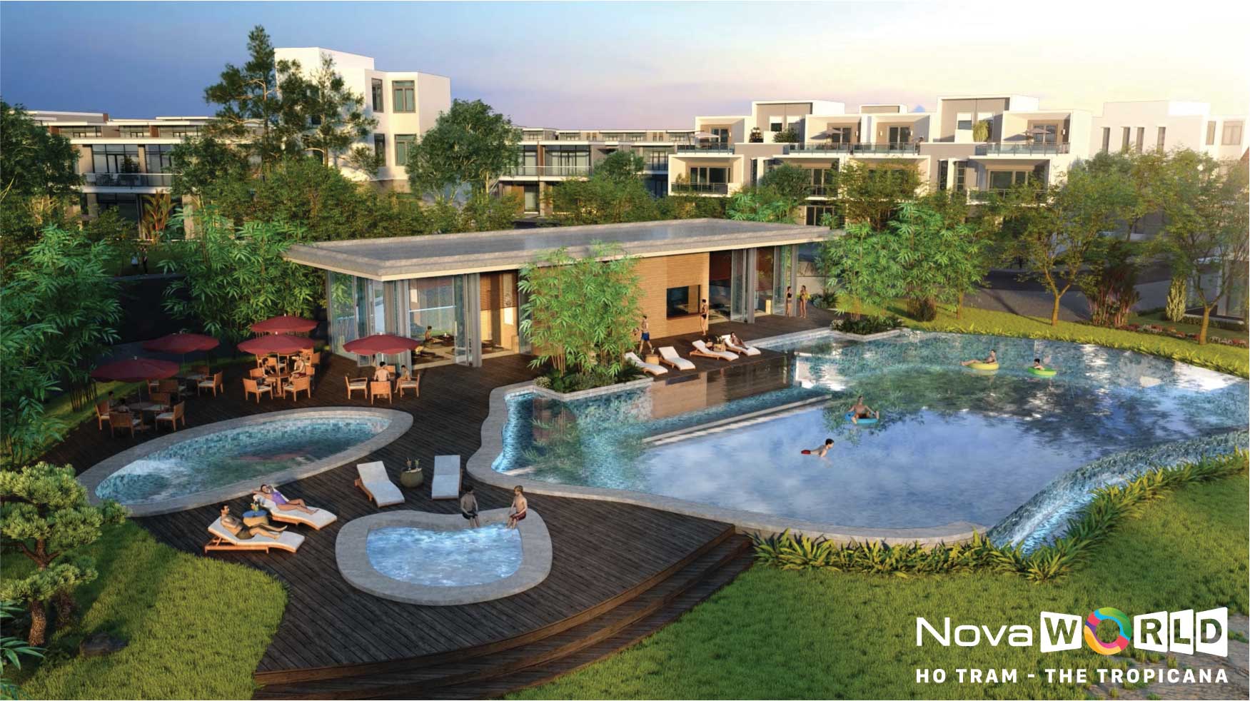 Phối cảnh nhà mẫu Happy Beach Hồ Tràm