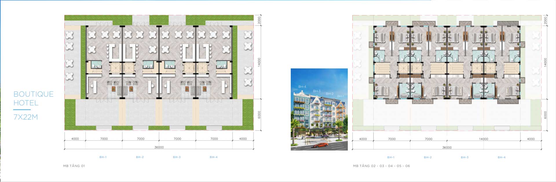 Mặt bằng Boutique Wonderland Hồ Tràm