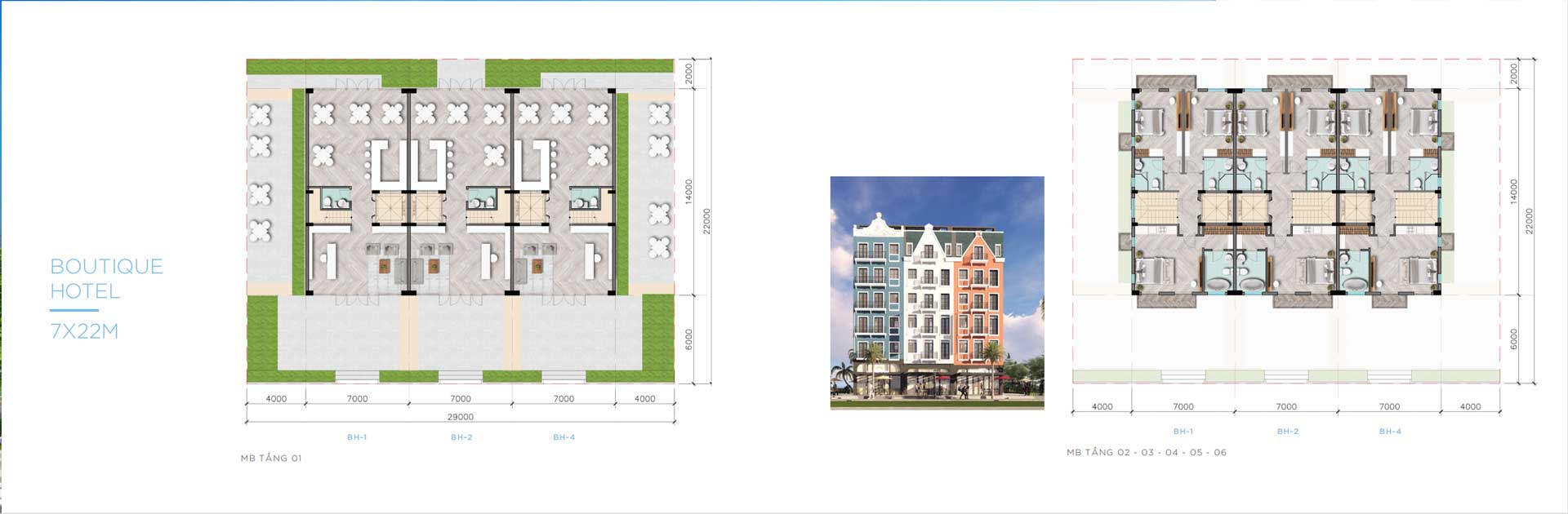 Mặt bằng Boutique Wonderland Hồ Tràm