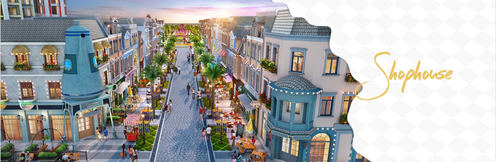 Mặt bằng Shophouse Wonderland Hồ Tràm