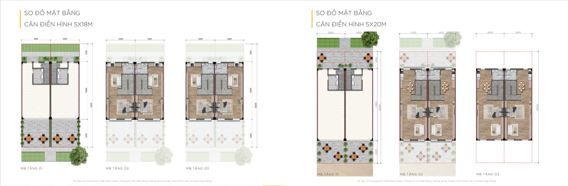 Mặt bằng Shophouse Wonderland Hồ Tràm