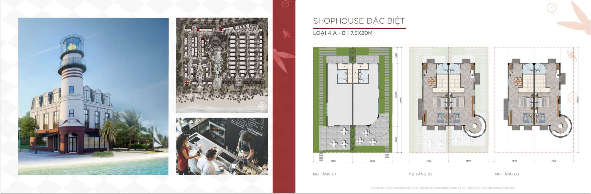 Mặt bằng Shophouse Wonderland Hồ Tràm