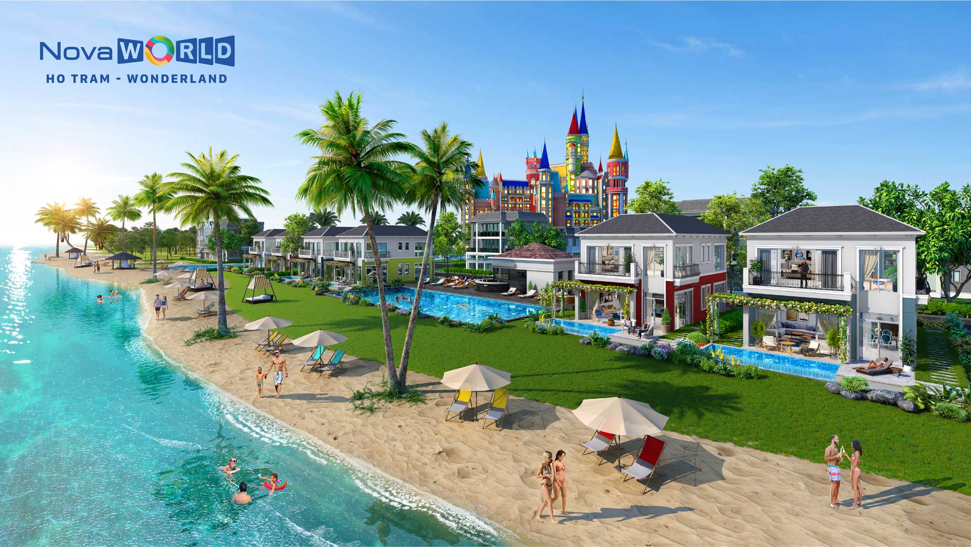 Phối cảnh biệt thự đơn lập Wonderland Hồ Tràm