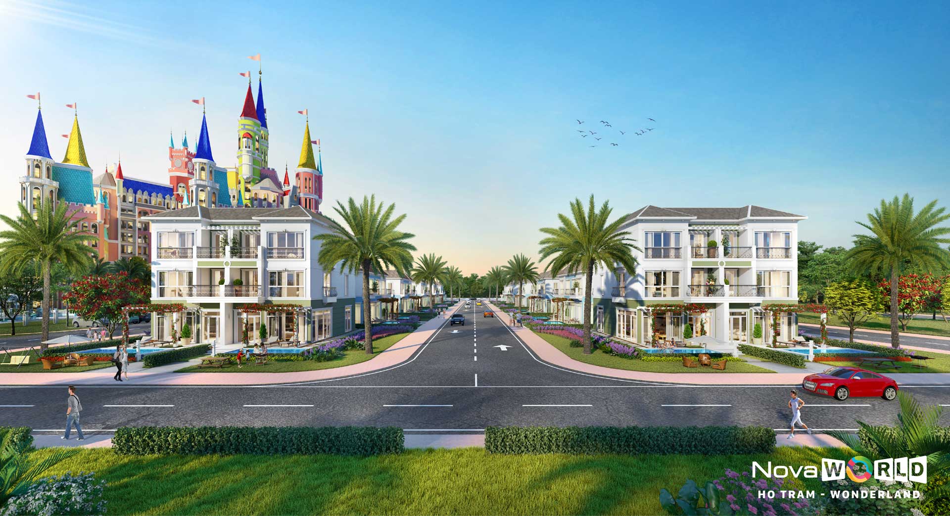 Phối cảnh biệt thự song lập Wonderland Hồ Tràm