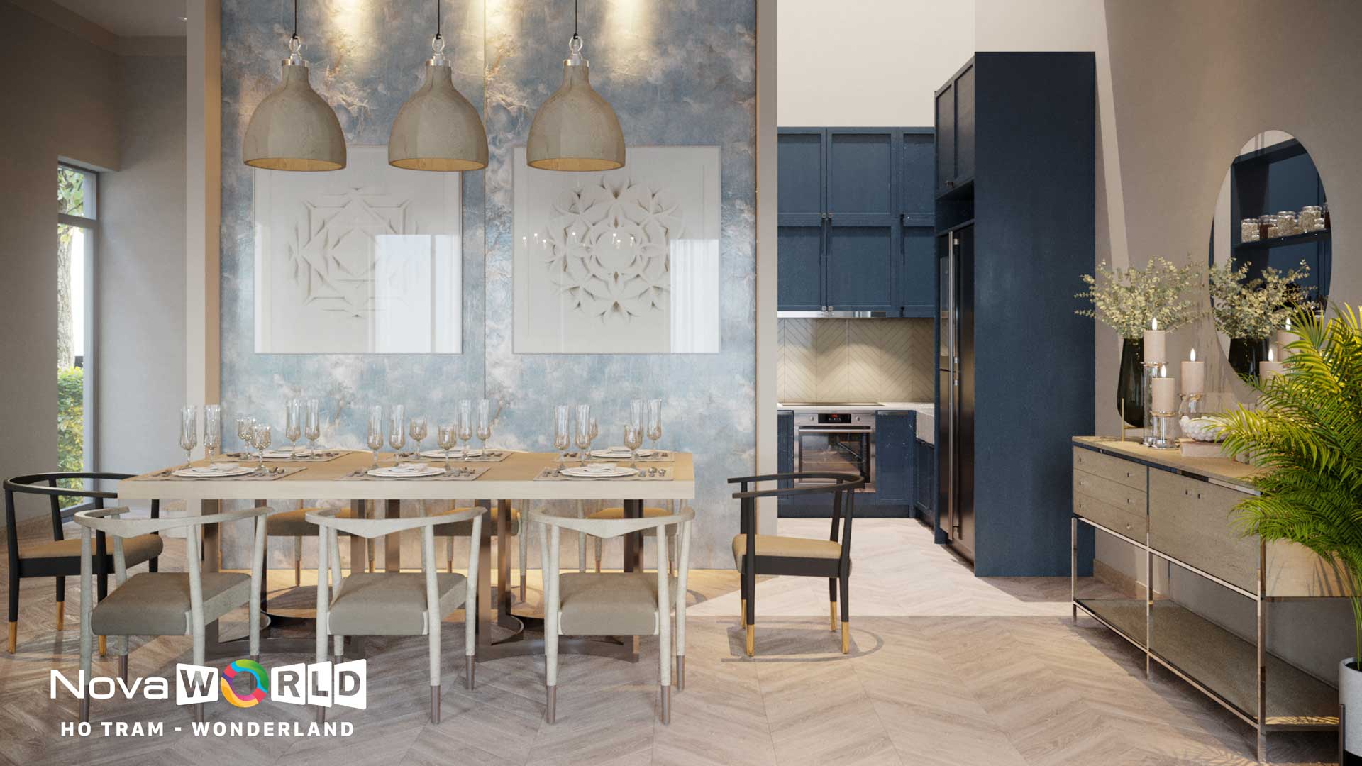 Phối cảnh nội thất Wonderland Hồ Tràm