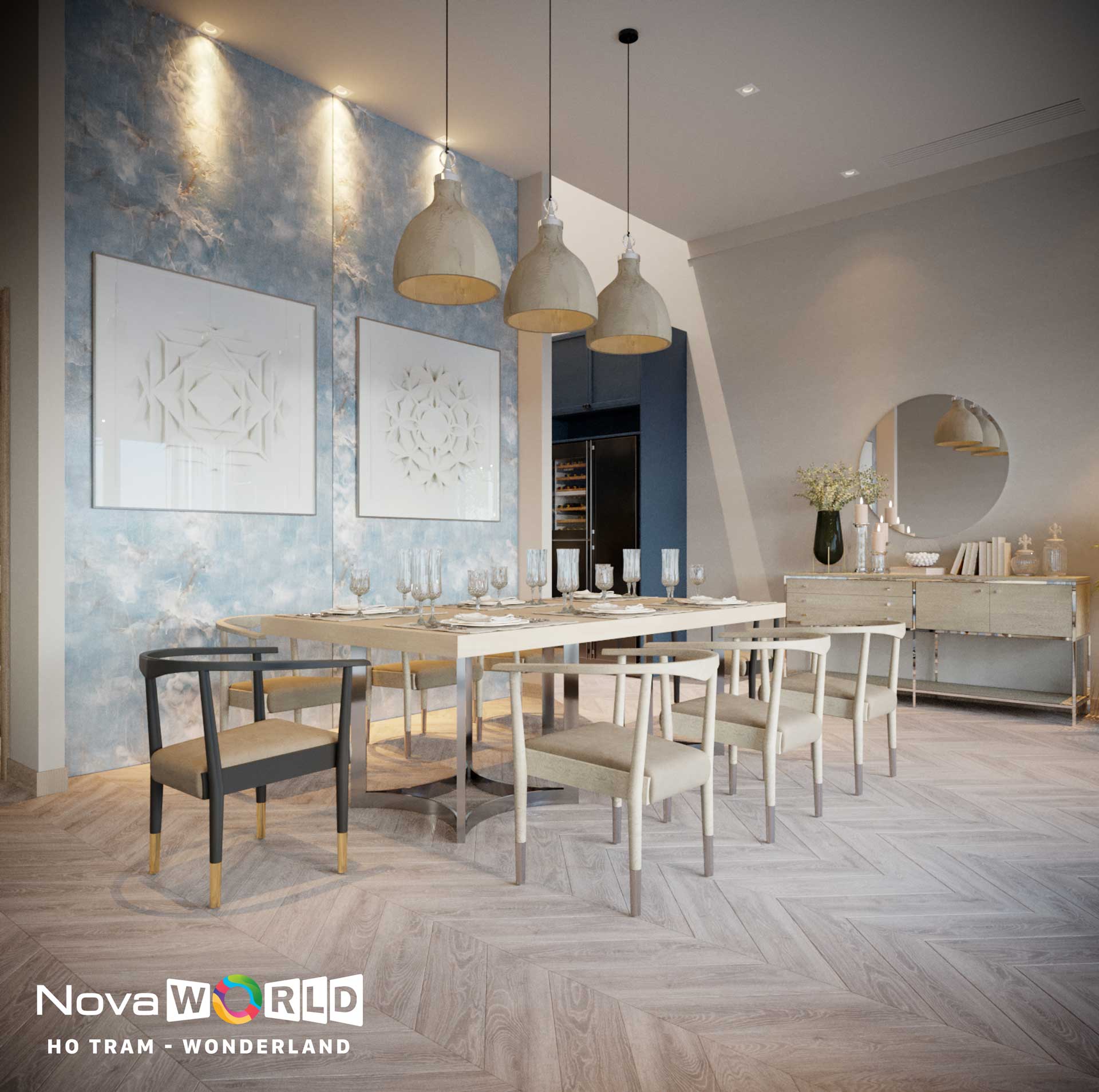 Phối cảnh nội thất Wonderland Hồ Tràm