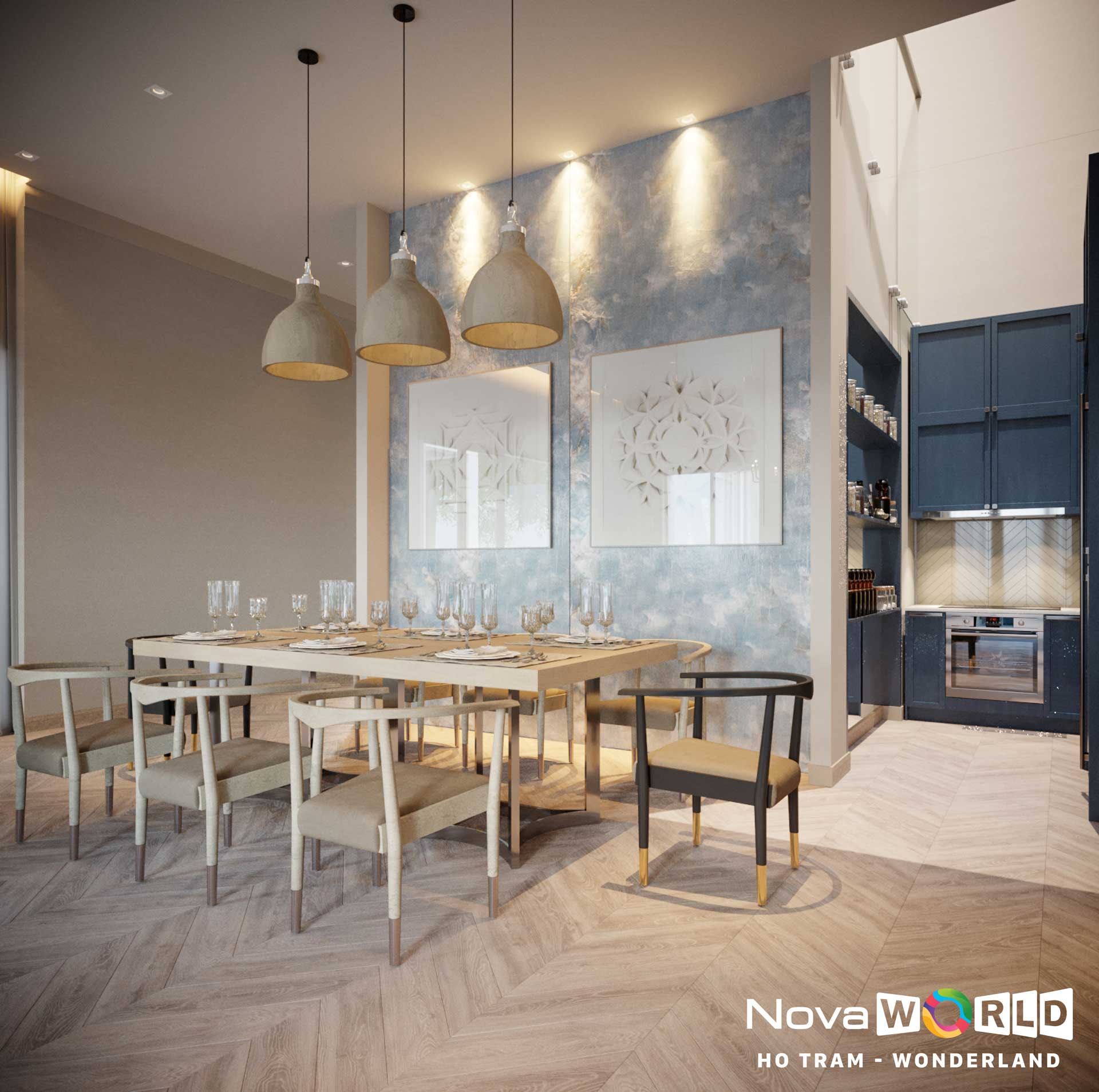 Phối cảnh nội thất Wonderland Hồ Tràm