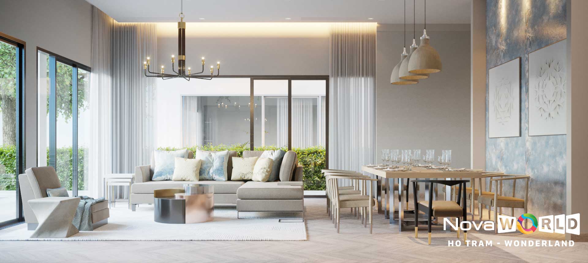 Phối cảnh nội thất Wonderland Hồ Tràm