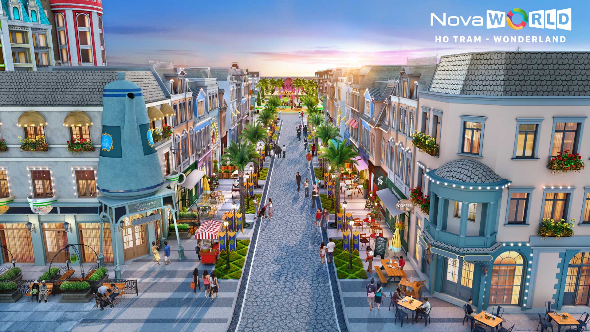 Phối cảnh Shophouse đặc biệt Wonderland Hồ Tràm