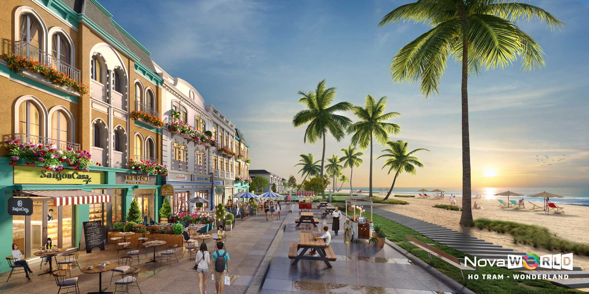 Phối cảnh Shophouse Wonderland Hồ Tràm