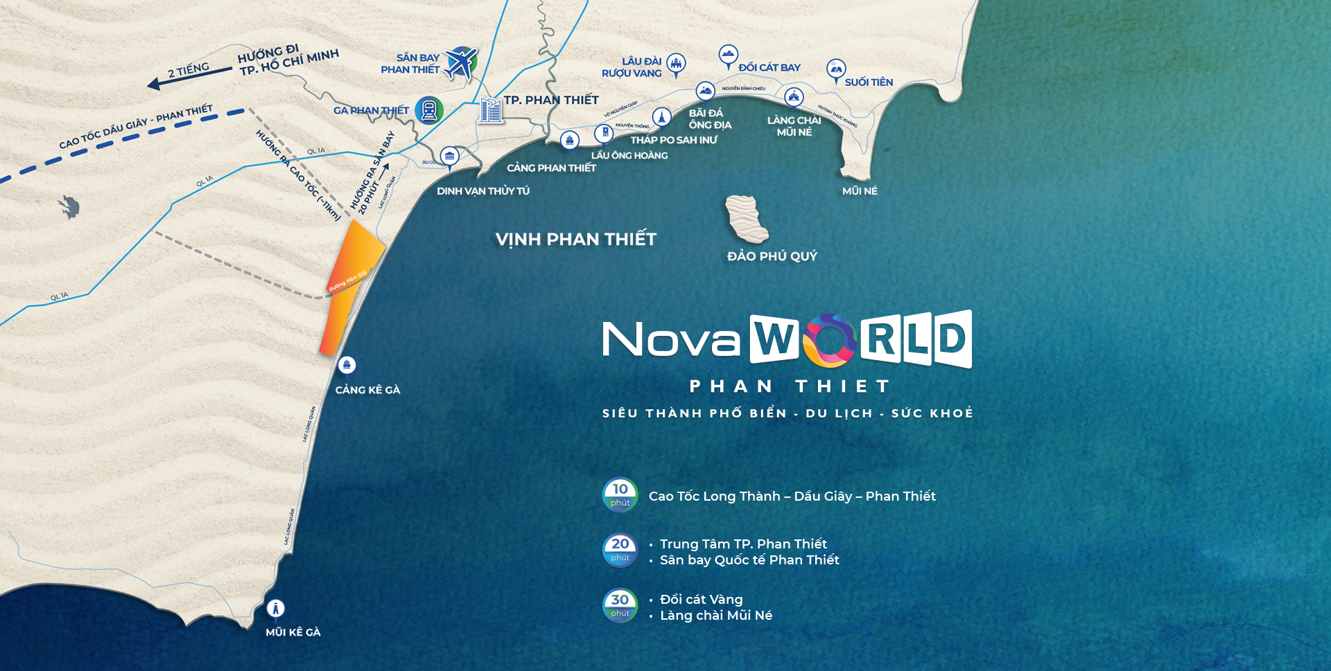 Bản đồ vị trí dự án NovaWorld Phan Thiết